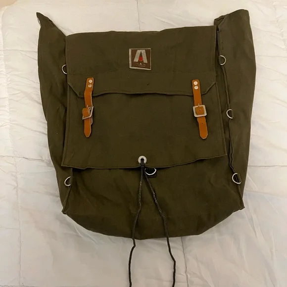 The Academy Brand | Bags | Rare Vintage 670 Rucksack Backpack Canvas  Leather Hiking Camping Aline Academy | Poshmark